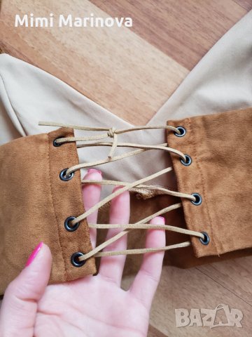 Велурен Къс топ D&G, снимка 6 - Корсети, бюстиета, топове - 26537565