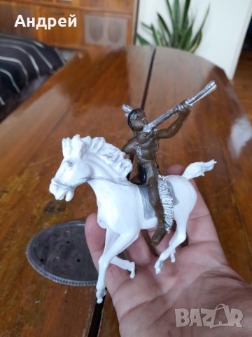 Стара фигурка Индианец, снимка 3 - Колекции - 43870219