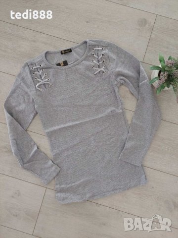 Разпродажва Нова сива блузка , снимка 1 - Блузи с дълъг ръкав и пуловери - 40293214