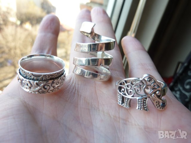 3 сребърни пръстена №959, снимка 3 - Пръстени - 43503523