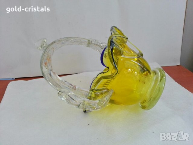 Стъклена купа кошничка , снимка 7 - Антикварни и старинни предмети - 26637568