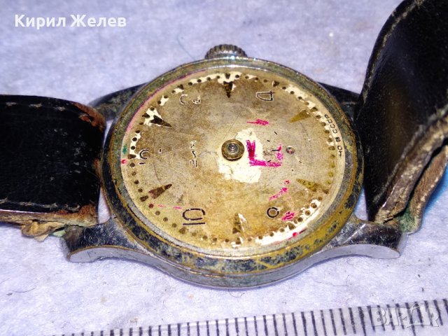 ЗиМ СТАР РЯДЪК РУСКИ МЕХАНИЧЕН ЧАСОВНИК СДЕЛАНО в СССР с КАИШКА от ЕСТЕСТВЕНА КОЖА 37166, снимка 9 - Антикварни и старинни предмети - 40126294
