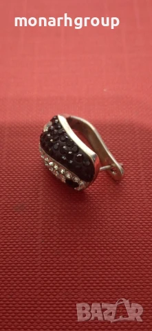 Сребърна обеца, снимка 4 - Обеци - 51058397