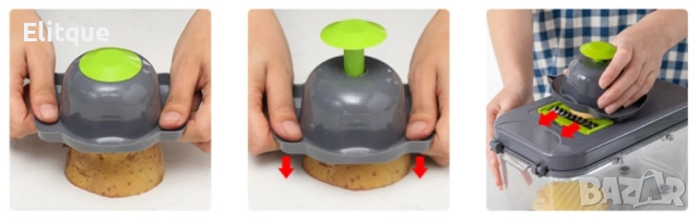 Мултифункционален съд за съхранение с приставки за рязане, снимка 12 - Други - 52861268