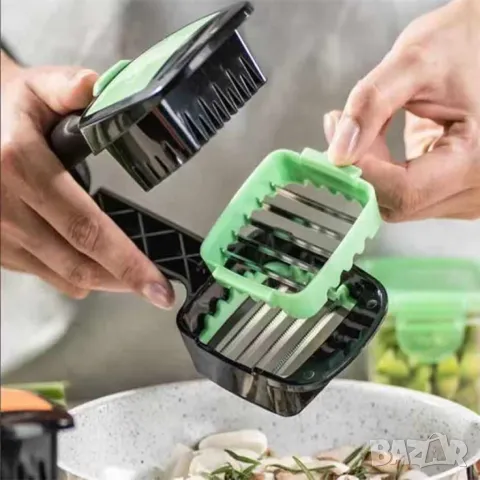 Кухненско, мултифункционално ренде за плодове и зеленчуци 5 в 1 Genius Nicer Dicer, снимка 16 - Аксесоари за кухня - 49121991