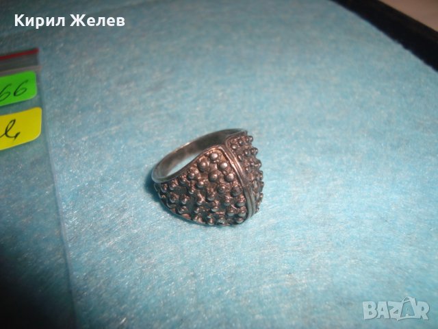СТАРИНЕН СРЕБЪРЕН ПРЪСТЕН ВИСОКА ПРОБА ОКСИДИРАНО СРЕБРО ГРАНУЛАЦИЯ МАЙСТОРСКИ ВИНТИДЖ 24666, снимка 15 - Антикварни и старинни предмети - 34628458