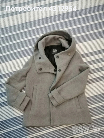 Zara сиво късо палто, снимка 4 - Палта, манта - 53434792