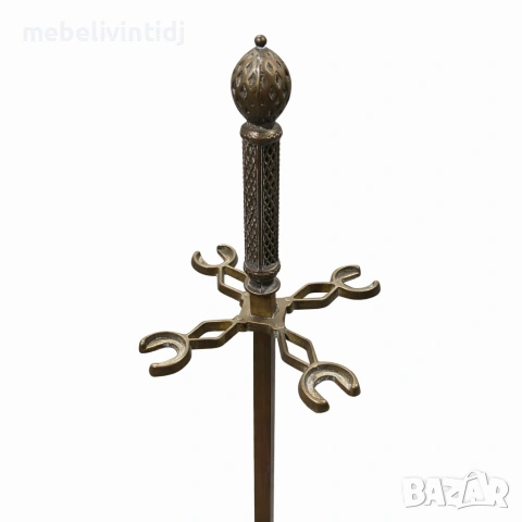 Комплект прибори за камина в елегантен античен стил, снимка 3 - Камини - 53557688