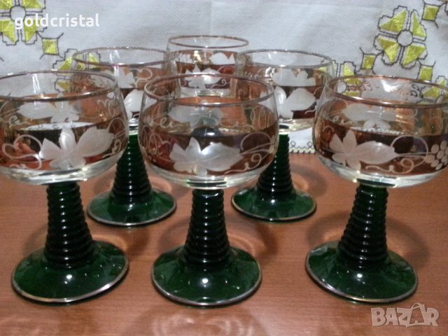 Френски кристални чаши , снимка 1 - Антикварни и старинни предмети - 43342818