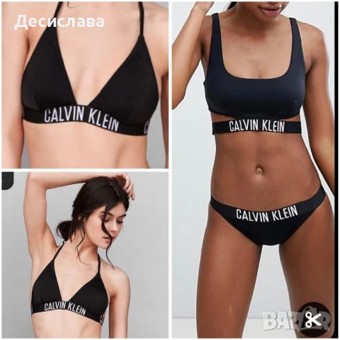 Черен бански Calvin Klein от 3 части, снимка 2 - Бански костюми - 51081447