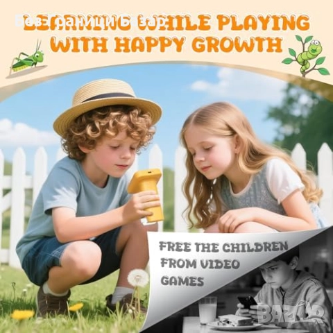 Нов Детски цифров микроскоп 1200X STEM комплект с инструменти и LED, снимка 4 - Образователни игри - 51912633