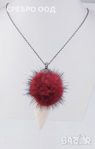 Сребърни колиета с естествени материали и камъни SWAROVSKI, снимка 1