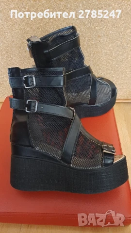 Дамски летни боти на платформа, снимка 7 - Дамски боти - 50838267