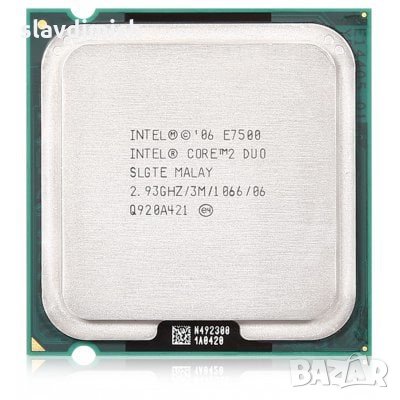 Процесор Intel® Core™2 Duo Processor E7500 3M Cache, 2.93 GHz, 1066 MHz сокет 775, снимка 1 - Процесори - 27863749