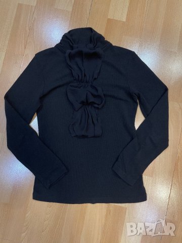 Черно поло , снимка 1 - Блузи с дълъг ръкав и пуловери - 42978088