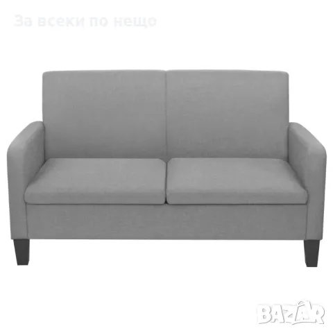 Двуместен диван, 135х65х76 см, светлосив