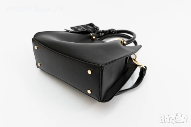 Класическа дамска чанта AMORE Francesca - Black, снимка 7 - Чанти - 50657904