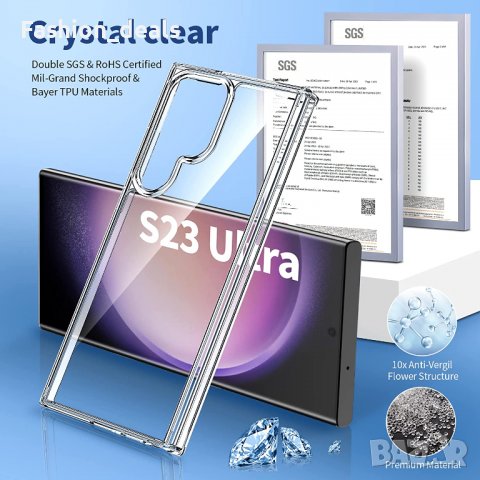 Нов прозрачен калъф кейс гръб за телефон Samsung S23 Ultra Защита Самсунг, снимка 7 - Калъфи, кейсове - 39823565