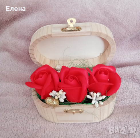 Декорация с ароматни сапунени рози , снимка 2 - Изкуствени цветя - 44876254
