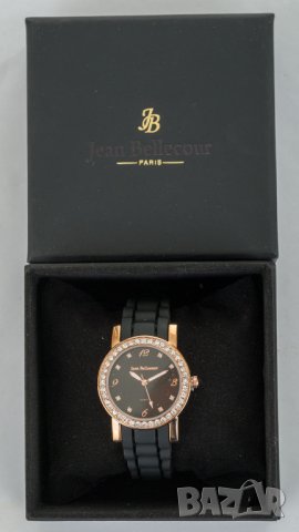 Дамски часовник в розовозлатисто и черно Jean Bellecour, снимка 1 - Дамски - 27002900