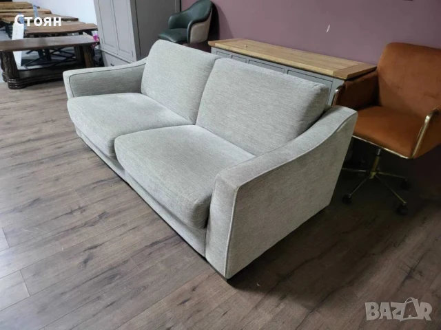 Светло сив диван от плат с функция сън "Myriad", снимка 9 - Дивани и мека мебел - 50886659