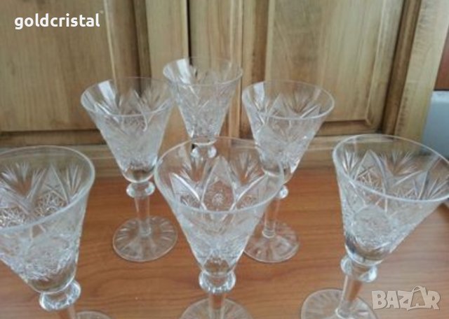 Кристални чаши за вино и ракия уиски вода , снимка 2 - Антикварни и старинни предмети - 29771293