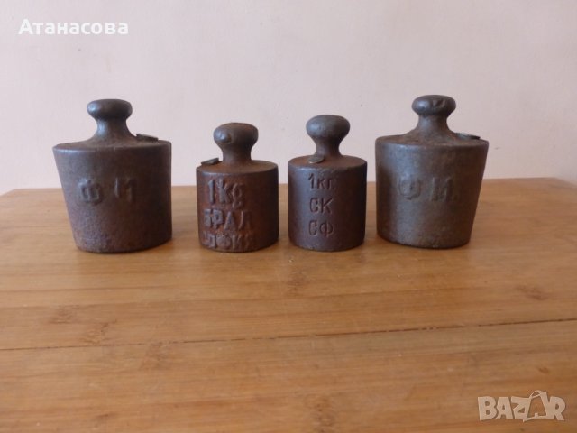 Железни теглилки 4 бр тежести екзагии грамове за кантар везна 1941 г, снимка 6 - Антикварни и старинни предмети - 42995418