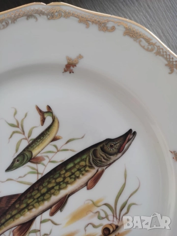 Комплект порцеланови чинии с риби* LIMOGES* Франция, снимка 5 - Чинии - 52630245
