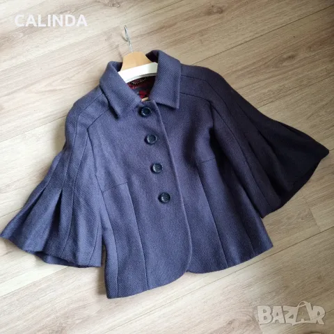 Silvian Heach елегантно лилаво палто с колан, снимка 2 - Палта, манта - 49633831