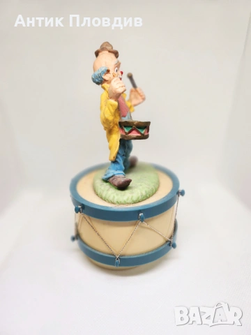 Керамичен музикален карусел – клоун, снимка 3 - Декорация за дома - 53382131