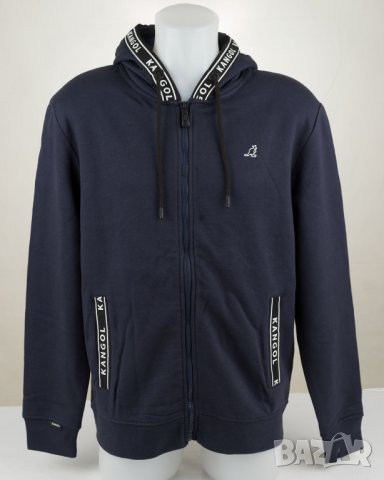 Мъжки тъмносин суитшърт с памук марка Kangol - L, снимка 4 - Суичъри - 33473320