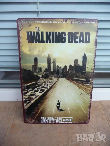 Метална табела сериал Живите мъртви ужаси зомбита оцеляване трилър драма