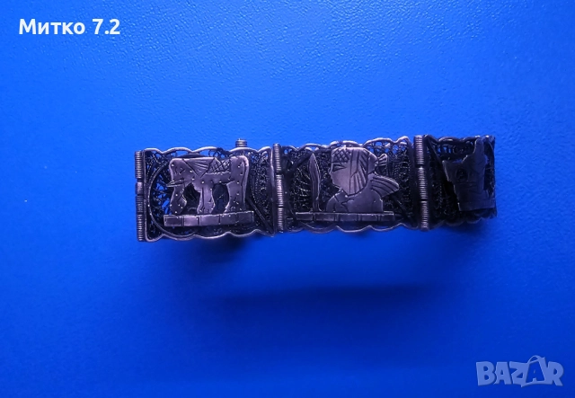 сребърна гривна - 15, снимка 4 - Гривни - 52735838