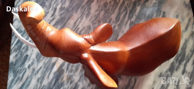 Продавам голям дървен слон, снимка 3 - Статуетки - 32626622