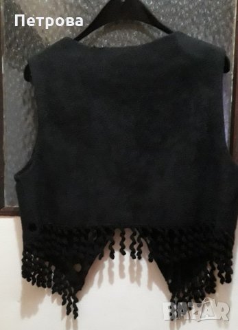 Черно елече, раздвижено и ефектно, снимка 6 - Елеци - 32586268