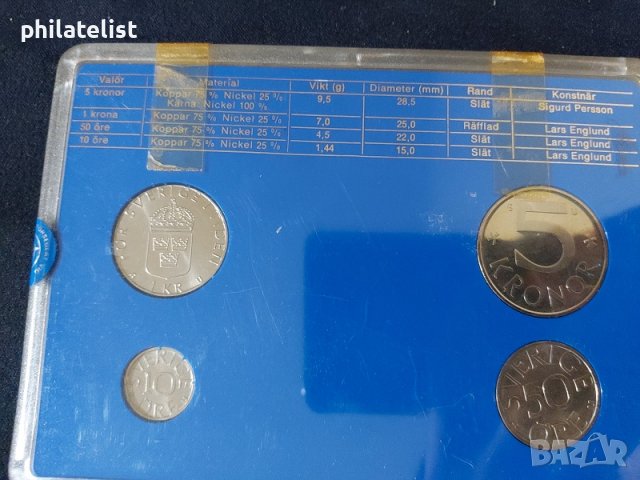 Швеция 1986 - Комплектен сет от 4 монети, снимка 2 - Нумизматика и бонистика - 37791454