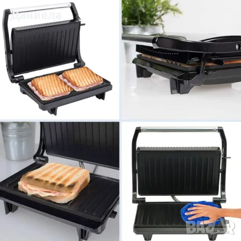 Бързонагряващ контактен грил тост 700W, снимка 3 - Скари - 48997527