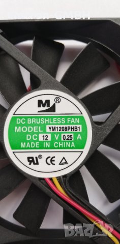 Вентилатор YM1208PHB1/BRUSHLESS /  12V 0.25A 3-жилен, снимка 2 - Друга електроника - 36723070
