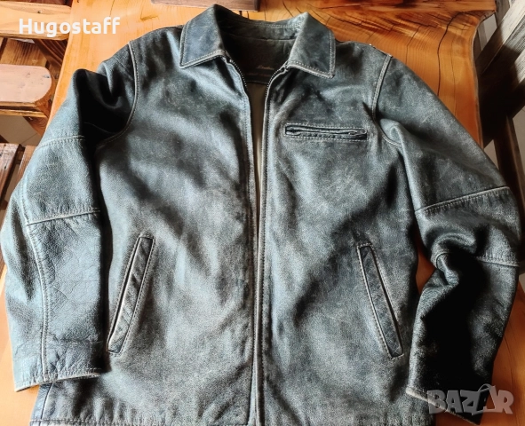 Винтидж Мъжко кожено яке Cafe Racer Rogue Leather  by  Reilly Olmes L/Xl, снимка 3 - Якета - 52686888