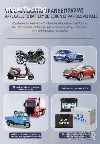 Тестер за акумулатор FOXSUR 12v / 24v проверка на акумулатор товарна вилка , снимка 4 - Аксесоари и консумативи - 43420280