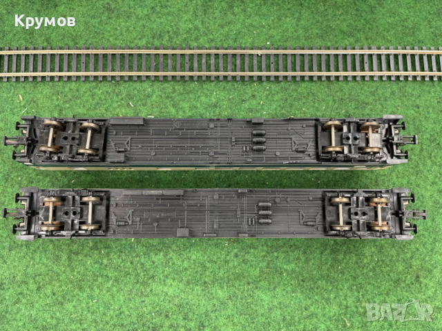 Вагон пътнически багажен 4-осен Роко HO 1:87 влак ЖП модел кутия, снимка 5 - Колекции - 53396306