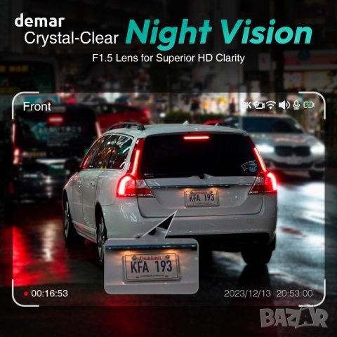 BOTSLAB G500H Автомобилна камера отпред и отзад, 150° широк ъгъл, снимка 3 - Аксесоари и консумативи - 44104471