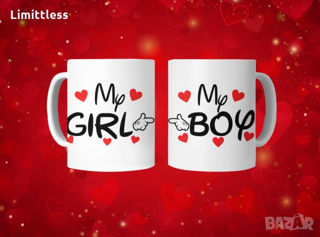 Готови дизайни чаши за влюбени комплект 2 броя, снимка 2 - Романтични подаръци - 35460456