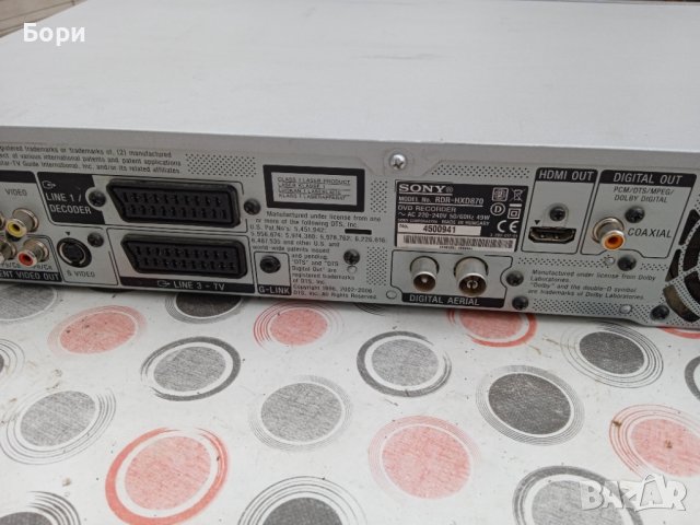 SONY 160GB HDD DVD RECORDER RDR-HXD 870, снимка 10 - Плейъри, домашно кино, прожектори - 39236742