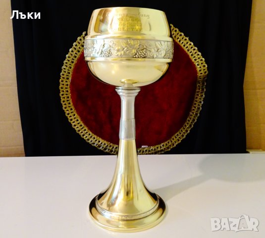 Царски бронзов бокал,чаша за вино 500 мл.,лози,грозде , снимка 9 - Антикварни и старинни предмети - 37274989