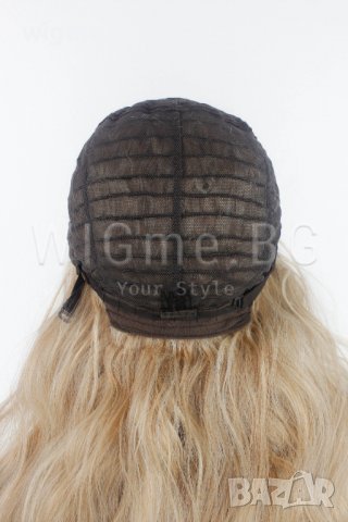 Дълга руса перука на вълни с тъмни корени Ливия, снимка 6 - Аксесоари за коса - 38000525