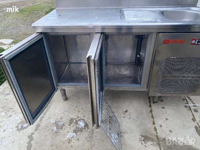 Професионална хладилна маса с мивка, снимка 6 - Обзавеждане на кухня - 43184467