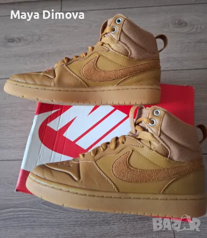 Nike Сникърси Court Borough Mid 2 Boot Кафяв , снимка 3 - Детски маратонки - 50342916