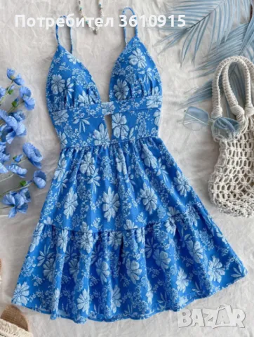 Синя лятна рокля, снимка 1