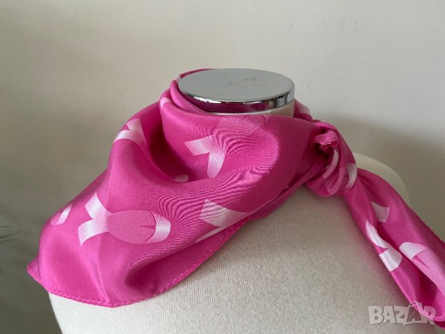 Малък копринен шал в цикламено розово, снимка 11 - Шалове - 39871543